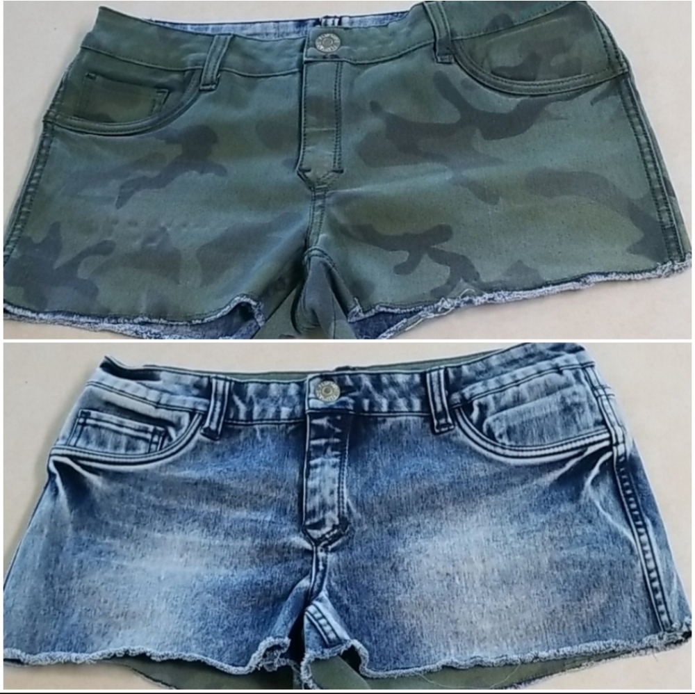 Flipside Reverse Shorts Blue/Camo Size 28